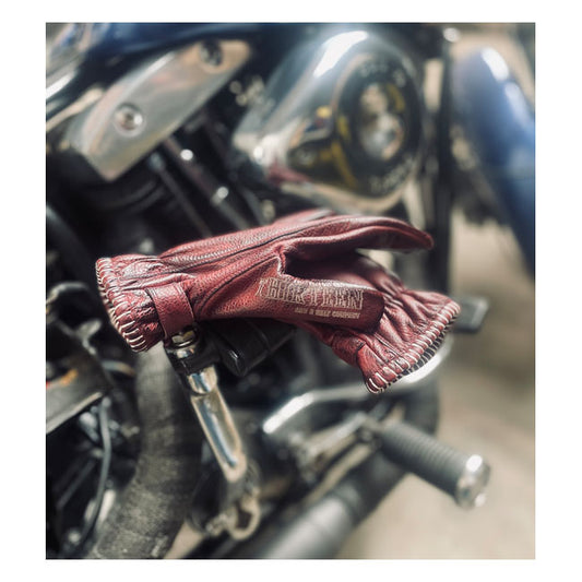 13 1/2 loud ride motoros kesztyű - burgundy