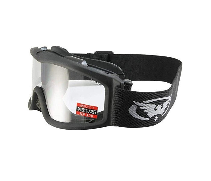 global vision wind shield off-road motoros szemüveg fekete - tiszta