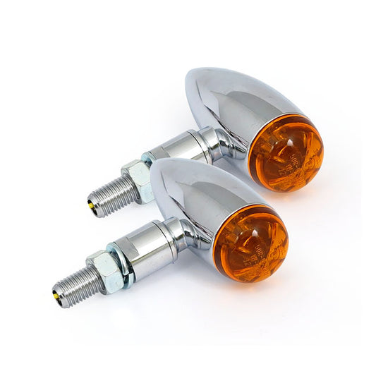mini bullet led króm irányjelzős - sima/száras/narancs