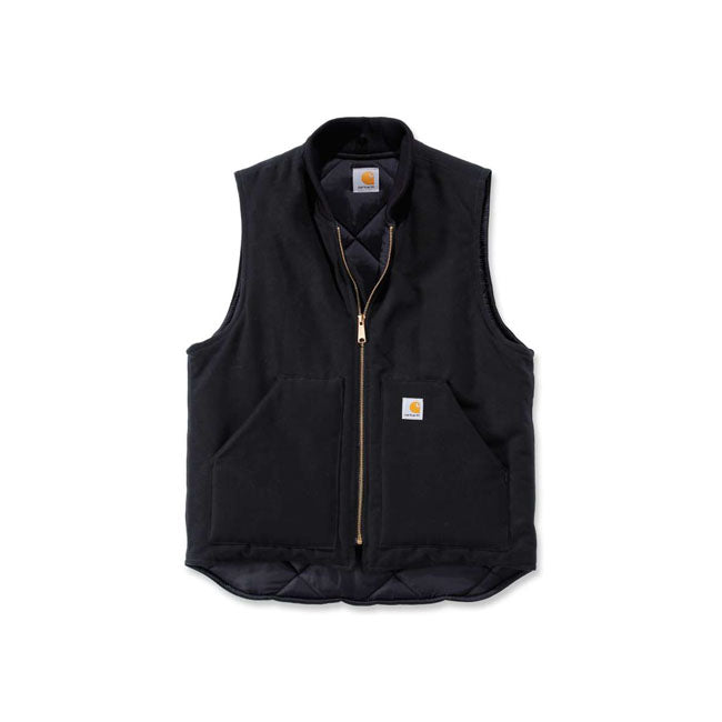 carhartt duck mellény artic quilt bélelt mellény fekete
