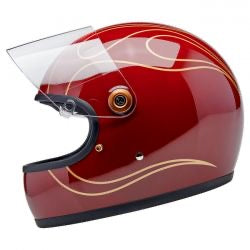 biltwell gringo s bukósisak garnet piros lángok