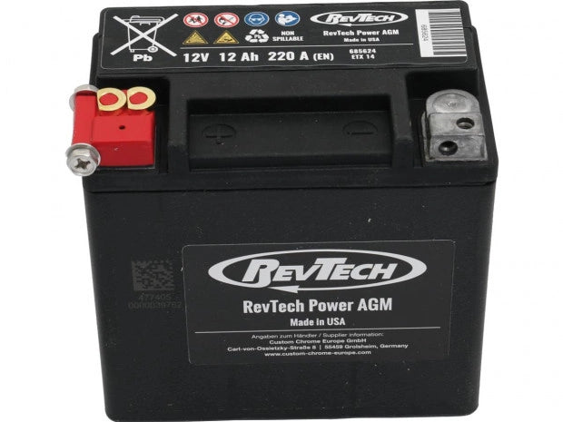 revtech ETX14 agm 220A power akkumulátor - 2002-2006/07 VRSCR/ 03-10 XB/ 19-23 Indian