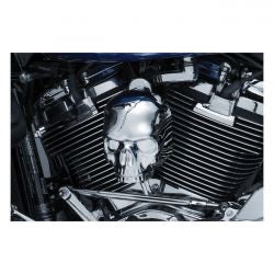 kuryakyn skull kürtburkolat króm - 17-24 Big Twin stock 'waterfall' side szerelék