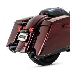 vance & hines twin slash kerek fekete - 17-24 Touring/ 23-24 FLH