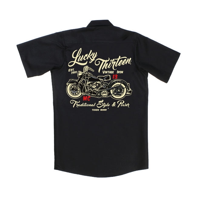 lucky 13 vintage iron work shirt ing - L