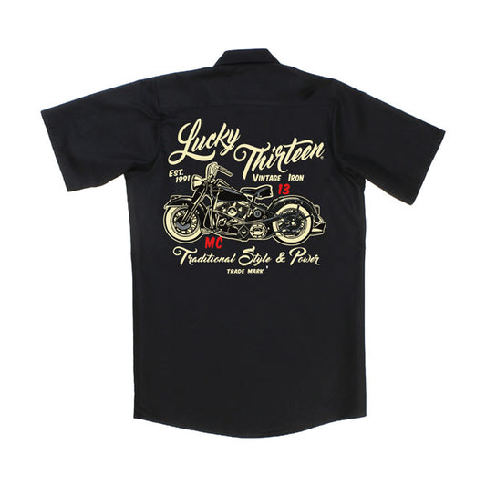 lucky 13 vintage iron work shirt ing - L