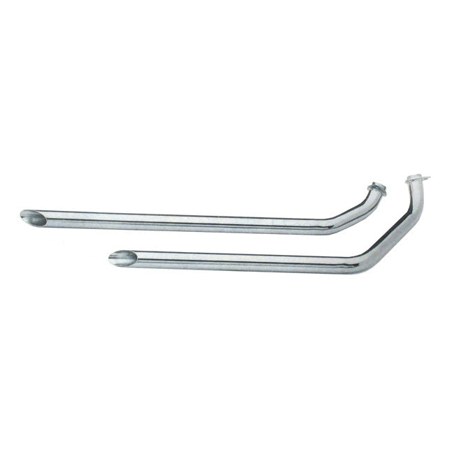 paughco shotgun extra short króm drag pipes - 1966-1969 Shovelhead